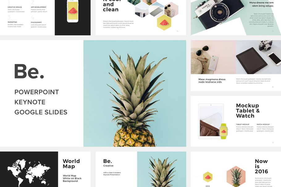 极力推荐:21合1创意产品演示 PPT&Keynote 幻灯片模板 The Bundle Presentation + 60 Photos插图(4)