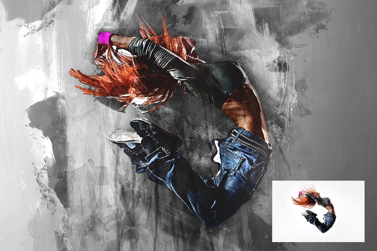 现代时尚水彩艺术Photoshop动作下载插图(5)