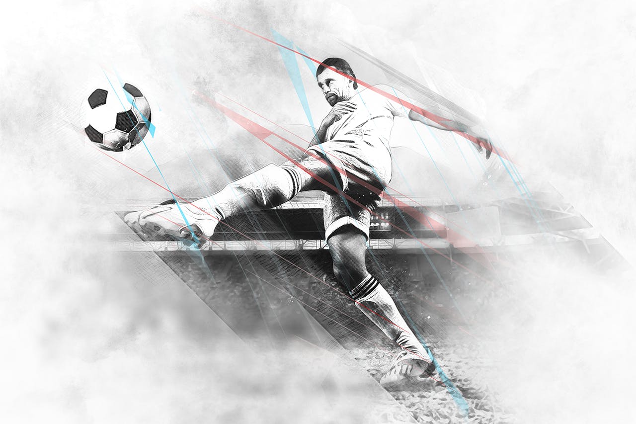 动感艺术铅笔素描手绘效果素材库精选PS动作 Dynamic Sketch CS3+ Photoshop Action插图(1)