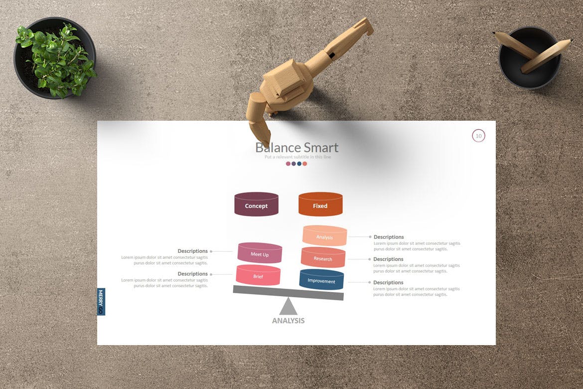 创意企业介绍企业宣传素材库精选PPT模板 MERRY GO Powerpoint插图(2)