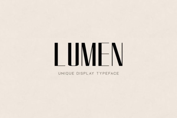 独特品牌VI视觉设计英文无衬线字体素材库精选v7 LUMEN – Unique Display / Headline / Logo Typeface