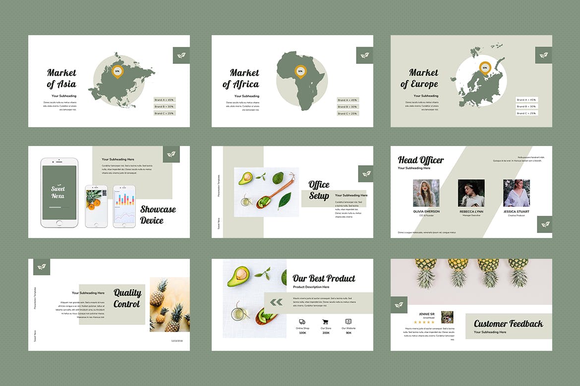 时尚清新高端大数据Google Slide谷歌幻灯片powerpoint演示模板（pptx）插图(4)