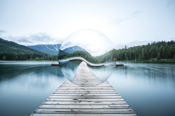 圆形扭曲效果照片特效PSD模板 Photo Sphere Mockup