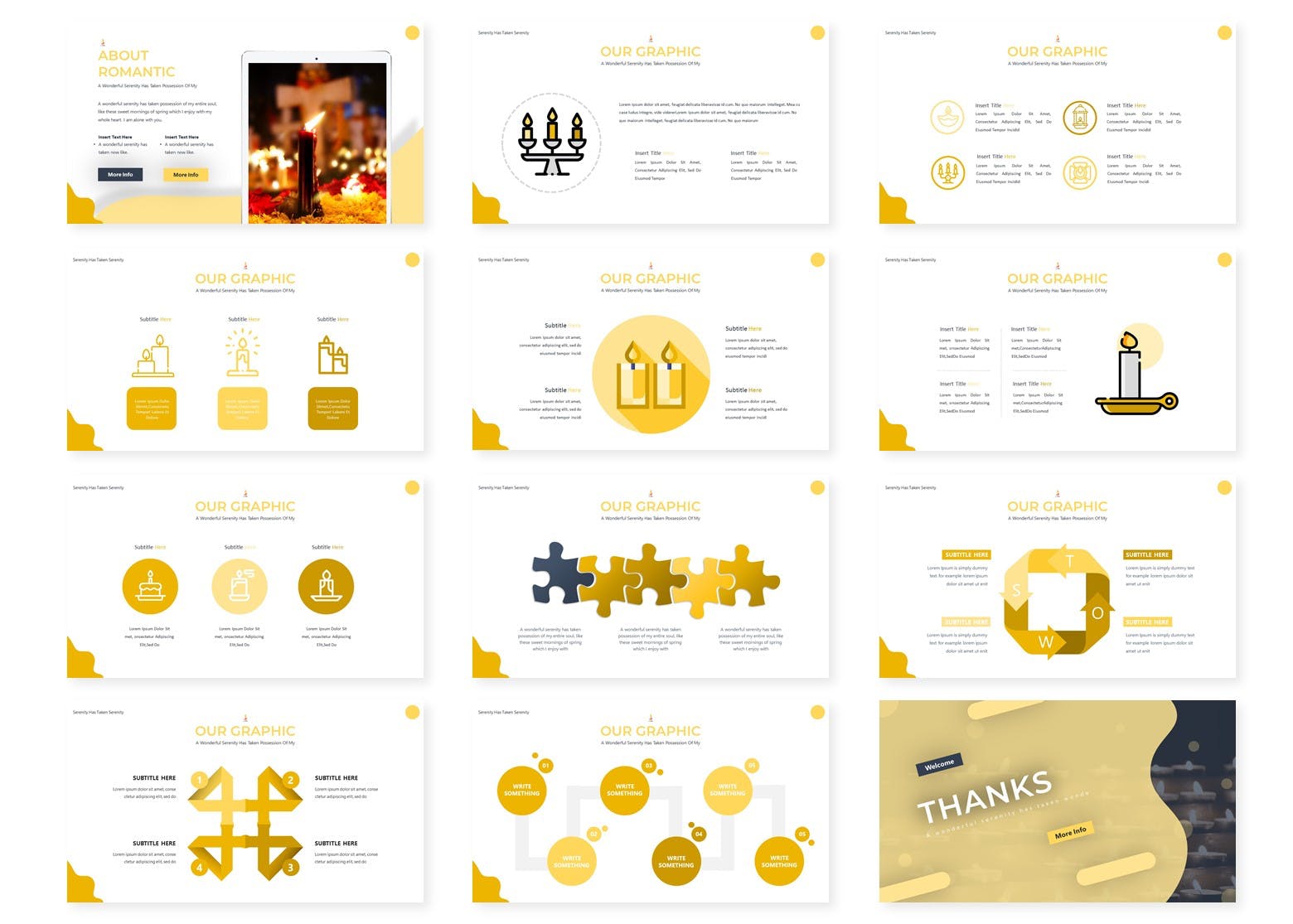 烛光蜡烛设计风格Keynote幻灯片素材 Candelu | Keynote Template插图(3)