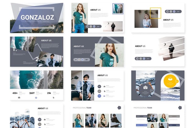 企业团队成员介绍PPT幻灯片模板 Gonzaloz – Powerpoint Template插图(1)