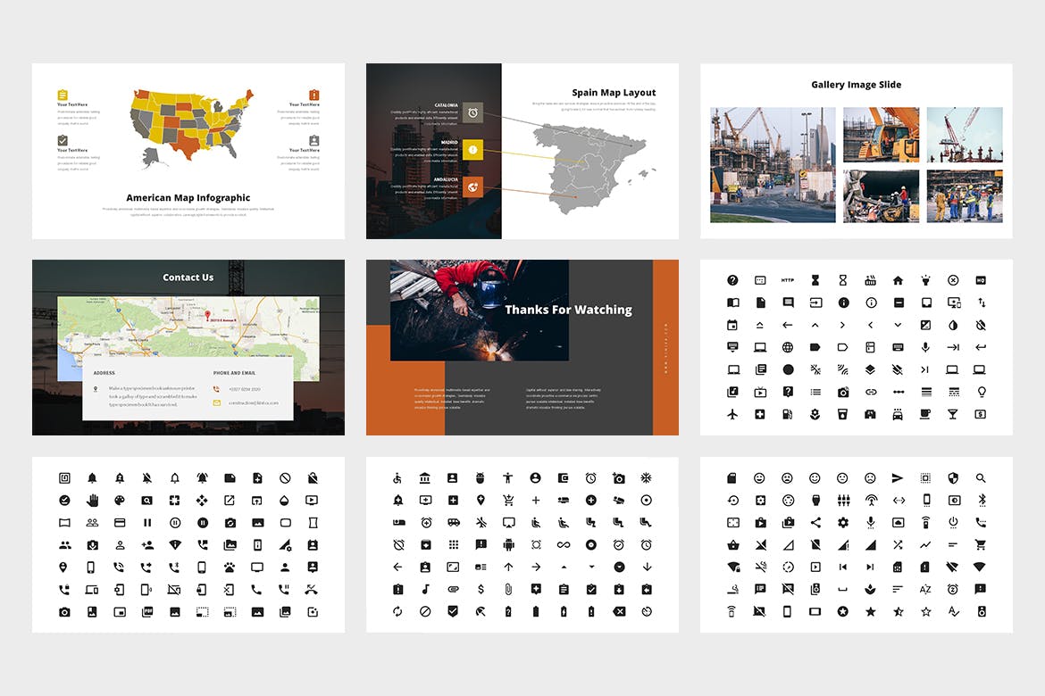 建筑与工程主题Google演示模板素材库精选 Kiniva : Construction & Engineering Google Slides插图(6)