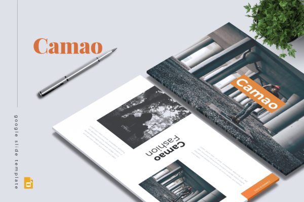 时尚品牌公司简介谷歌幻灯片设计模板 CAMAO – Fashion Google Slides Template