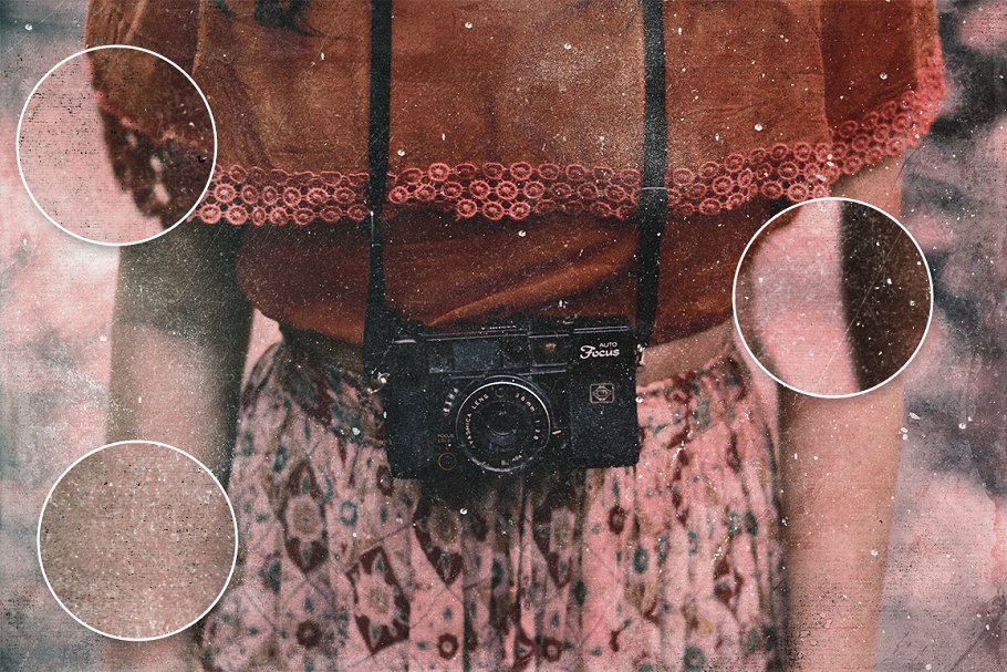 照片复古怀旧风格PS动作 Vintage Effects Set插图(2)