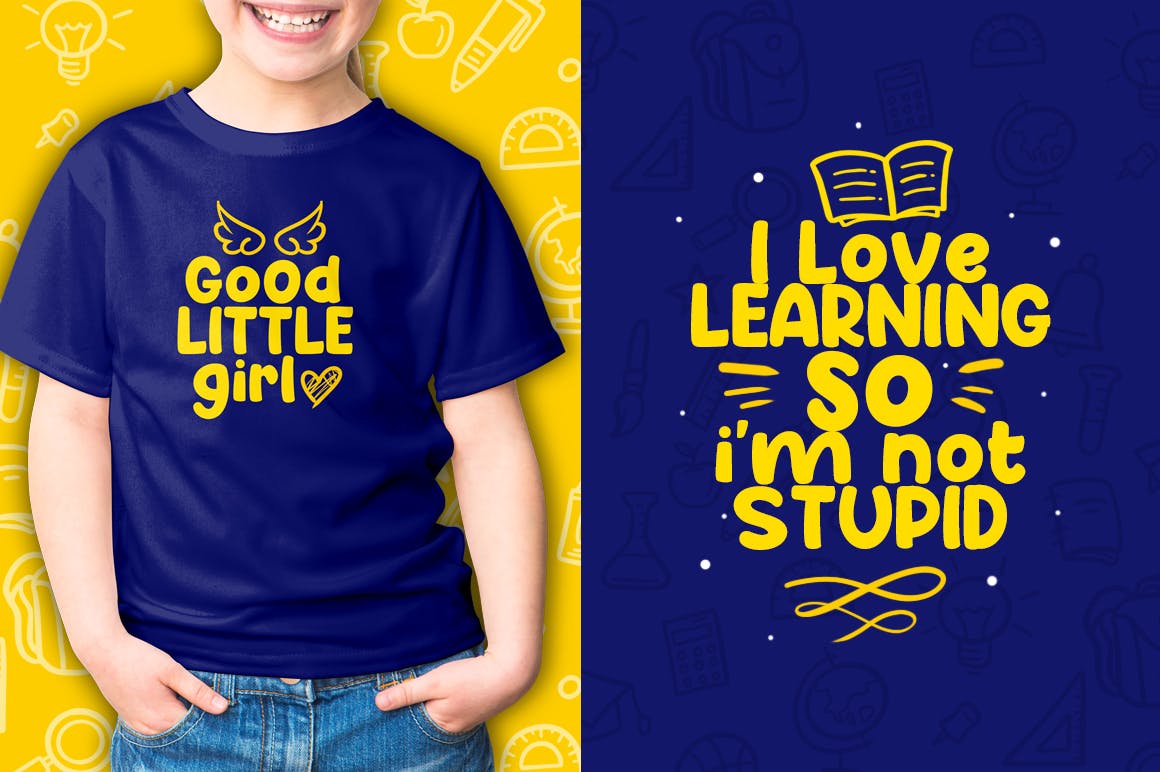 校园相关设计适用的可爱无衬线英文字体下载 Happy School Font插图(1)