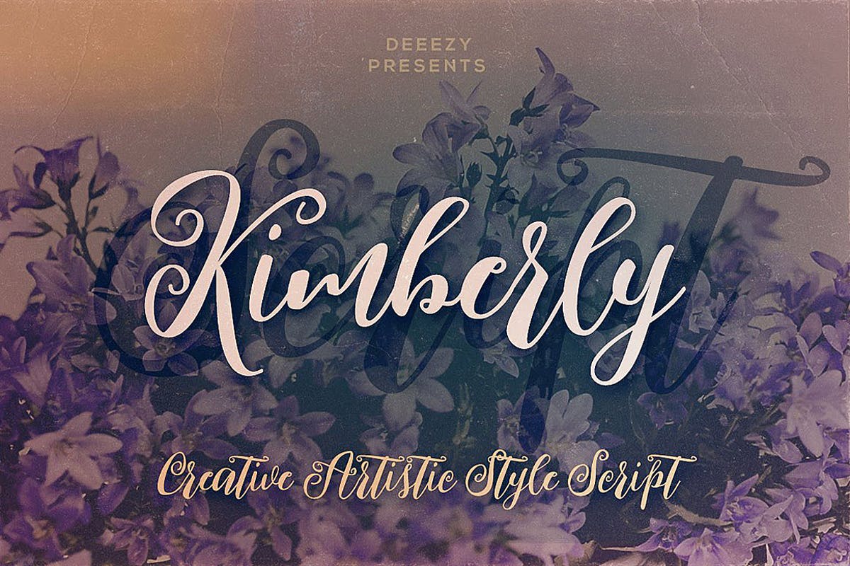 舞魅飞扬粗体手写英文字体 Kimberly Script Font插图