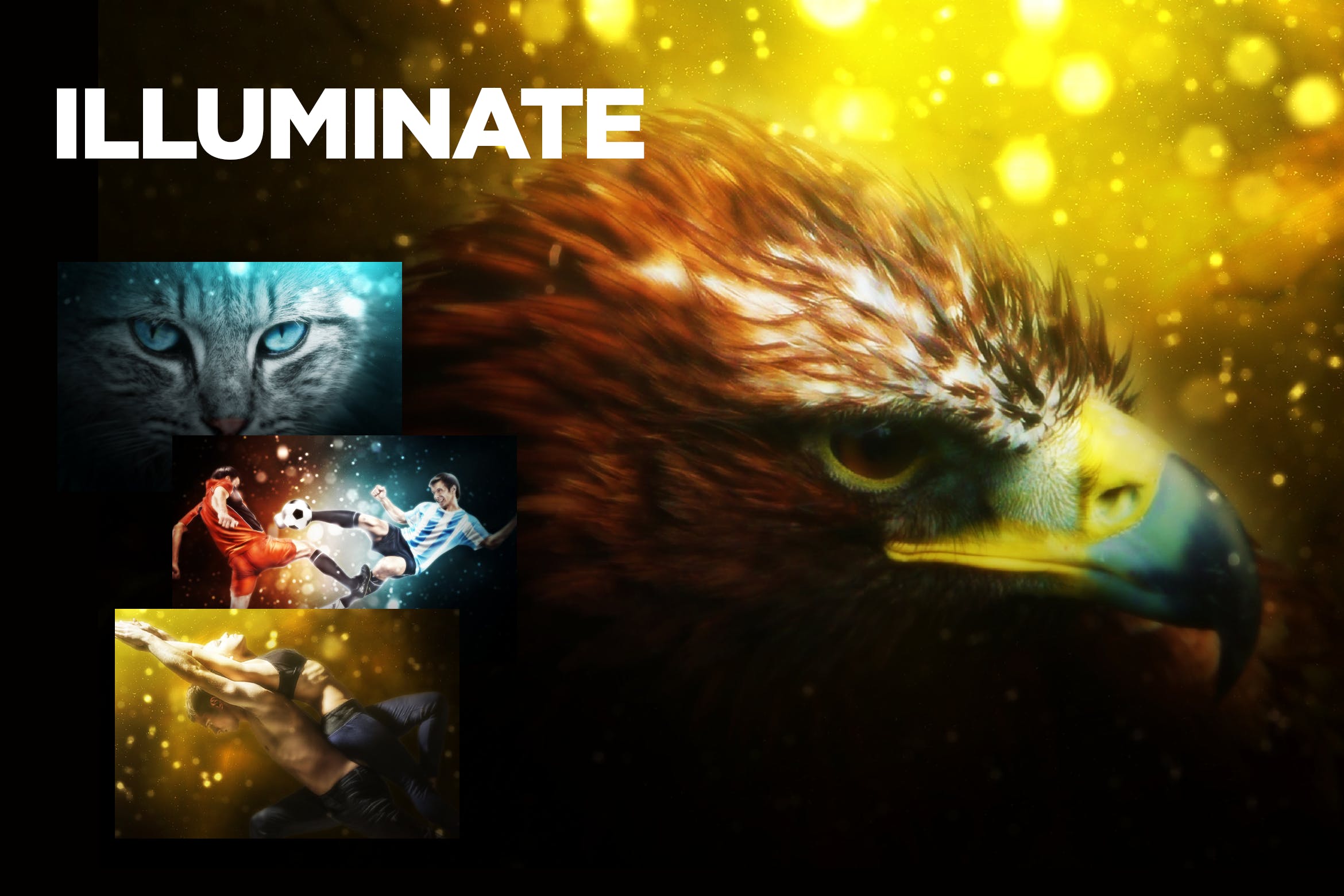 炫酷魔幻高光散景效果PS动作 Illuminate CS3+ Photoshop Action插图