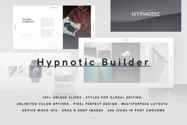 现代文化艺术 Keynote 幻灯片模板 HYPNOTIC Keynote Presentation Theme