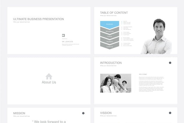 极简多用途企业PPT模板Vol.6 Multipurpose Powerpoint Template V.06插图(1)