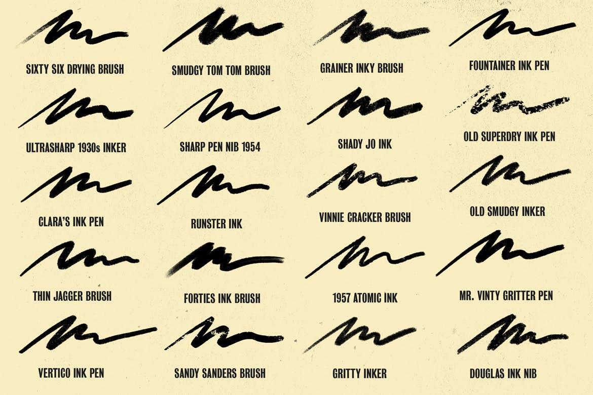 历史插画名家手绘风格Procreate绘画笔刷 Auld Inks for Procreate插图(5)