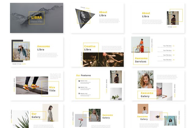 女性时尚主题Google Slides演示文稿模板 Libra – Google Slide Template插图(1)