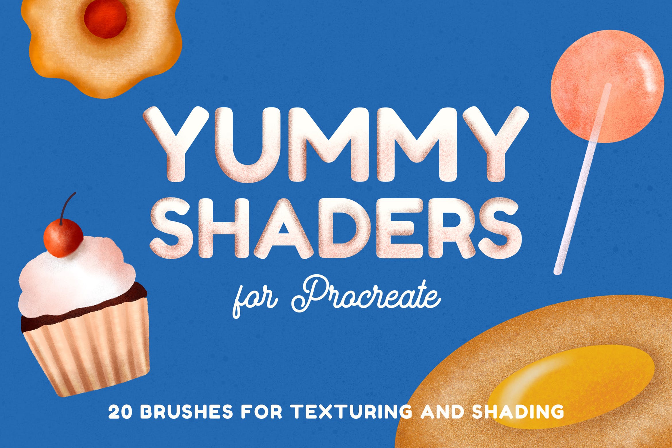 美食手绘插画着色Procreate笔刷 Yummy Shaders for Procreate插图