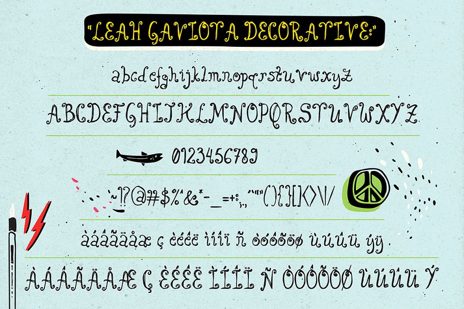 创意艺术英文手写字体 Leah Gaviota Script插图(3)