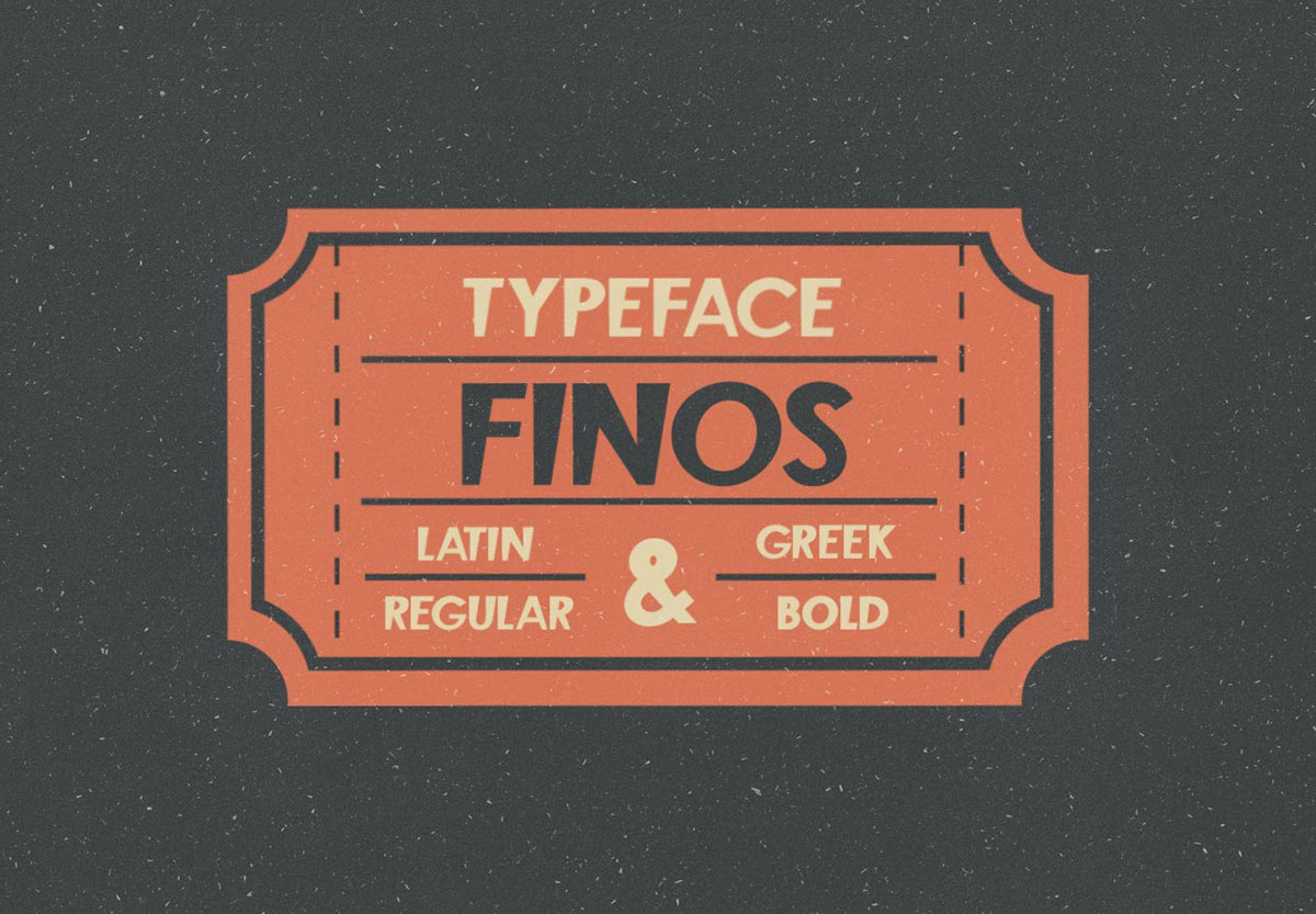 复古设计风格底部变窄英文无衬线字体 Finos Typeface插图