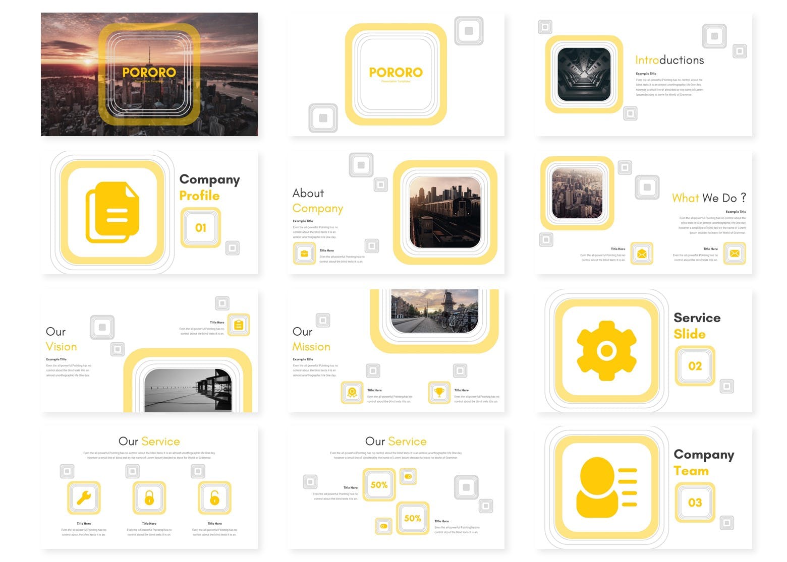 公司业务推广谷歌幻灯片设计模板 PORORO – Google Slides Template插图(1)