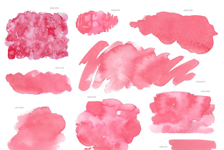 水彩纹理&图层样式设计套装 Watercolor Magic – design kit插图(7)