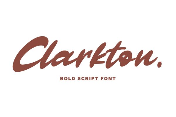 粗体画笔手写英文字体素材库精选 Clarkton – Bold Script Font