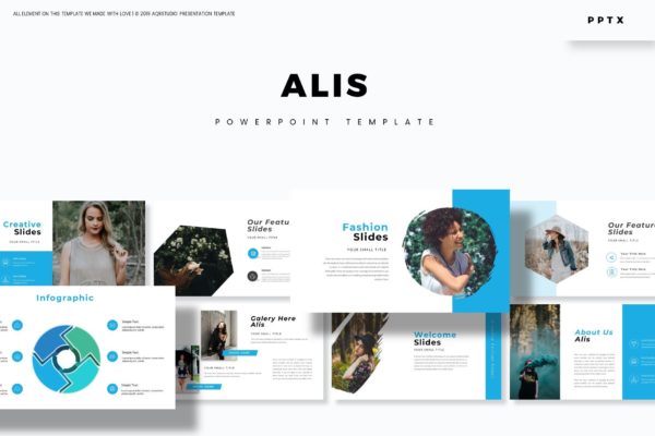 时尚行业市场调研报告PPT模板下载 Alis – Powerpoint Template