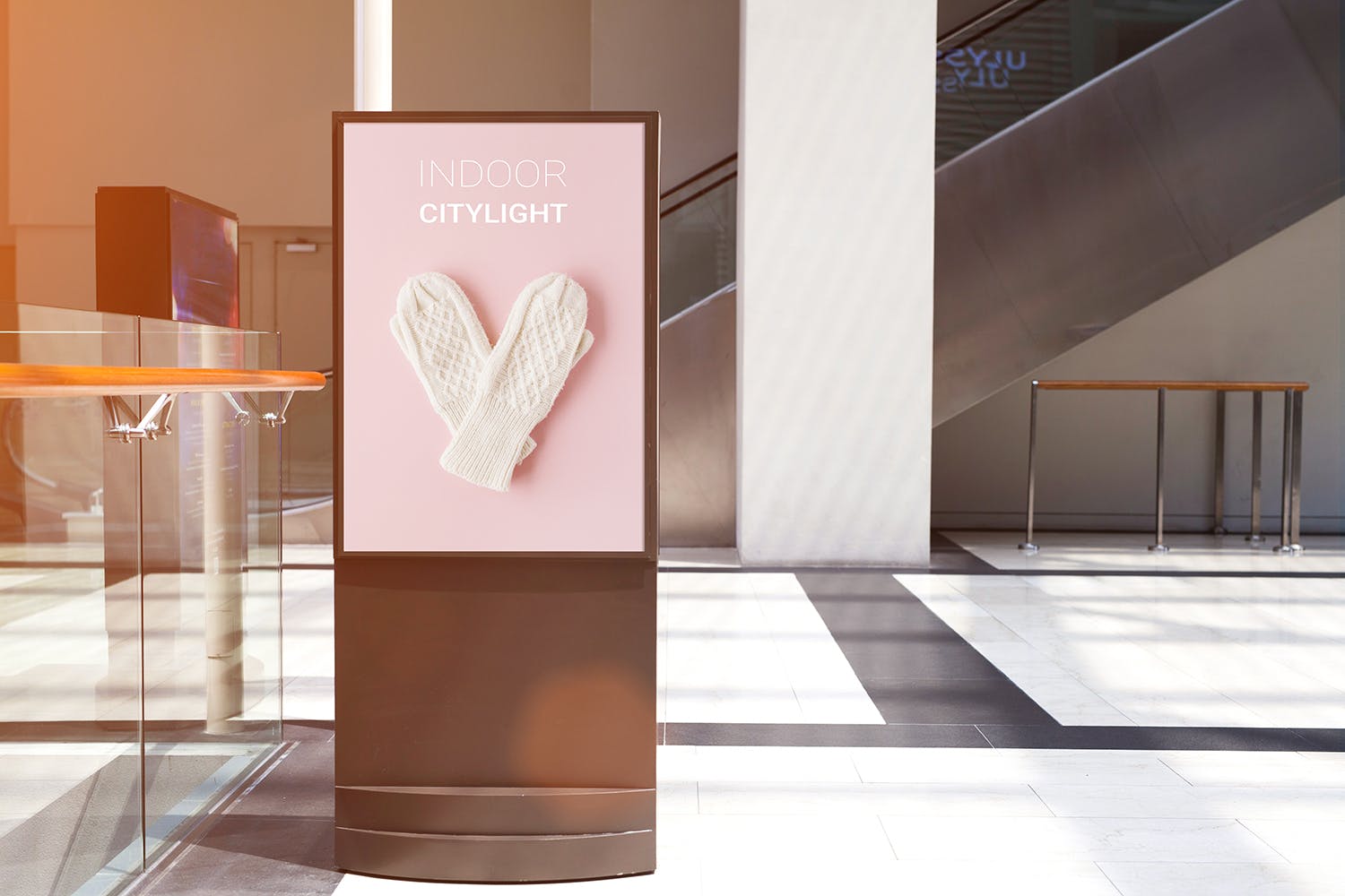 室内广告牌图片效果图样机模板 Indoor Advertising Mock-Up插图(3)