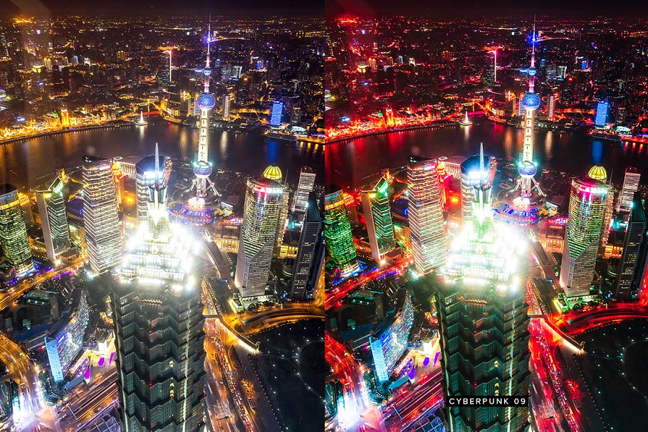 10款科幻电影特效照片滤镜PR预设 10 Cyberpunk Lightroom Presets LUTs插图(7)