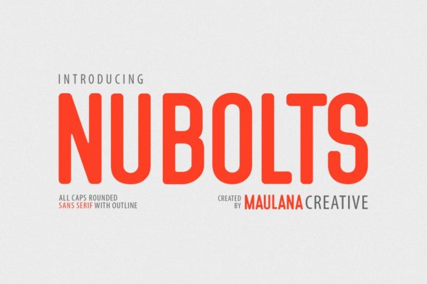 品牌VI/排版设计圆角无衬线字体素材库精选家族 Nubolts Rounded Sans Family Font