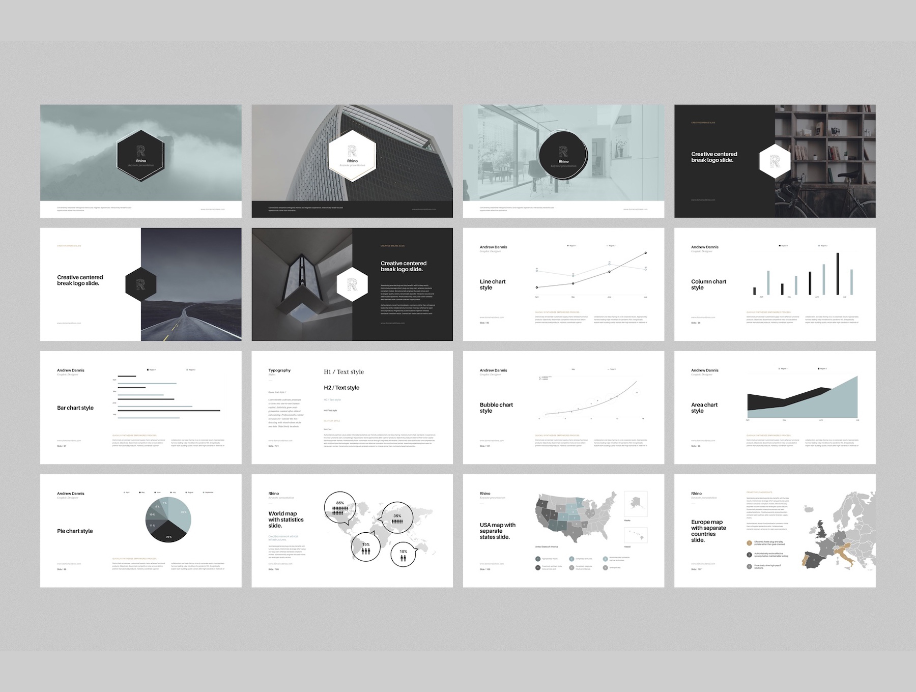 素材库下午茶:时尚高端多用途的素材库精选Keynote模板插图(3)
