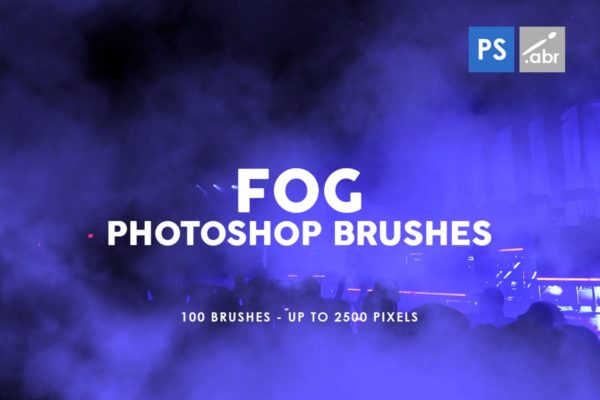 100个烟雾水雾效果PS印章画笔笔刷 100 Fog Photoshop Stamp Brushes