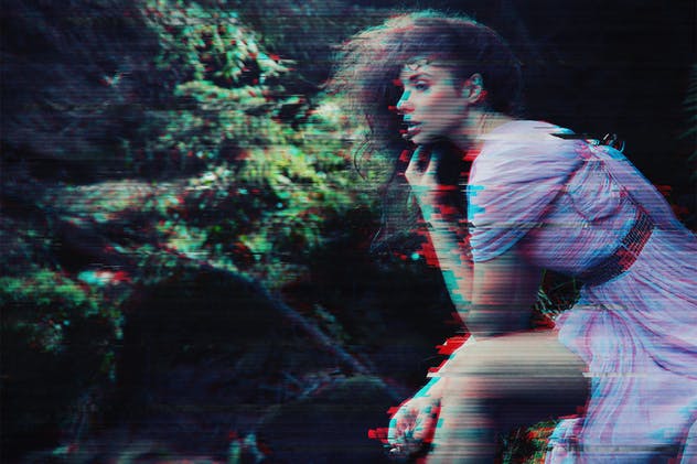 数字故障扭曲毛刺抽象照片特效PS图层样式v3 Glitch Photoshop PSD Template Ver. 3插图(5)