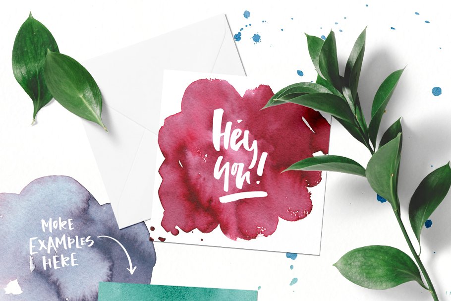 水彩纹理&图层样式设计套装 Watercolor Magic – design kit插图(8)