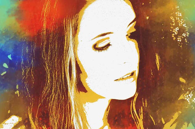 逼真的水彩艺术效果照片调色Photoshop动作 Watercolor Photoshop Actions插图(2)