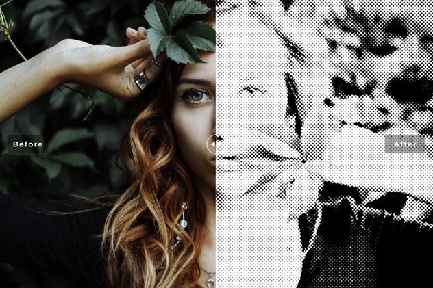 PS半调图案Photoshop动作 Pinhole Halftone Photoshop Actions插图(4)