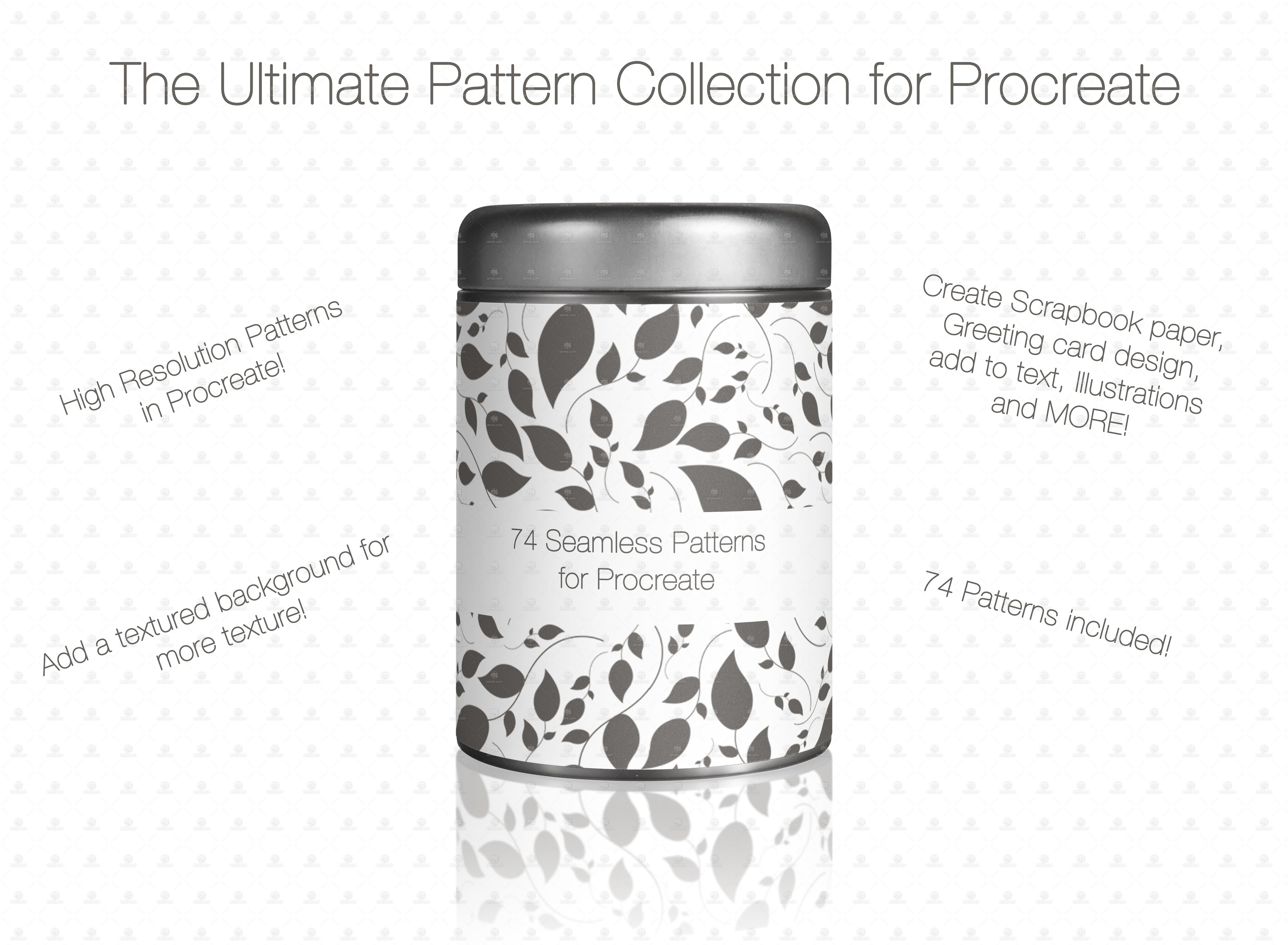 74款无缝艺术纹理笔刷 74 Seamless Patterns for Procreate [仅支持 Procreate 应用]插图