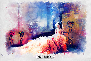 动画水彩效果的PS动作下载 Premio 2 Watercolor Photoshop Action [atn]