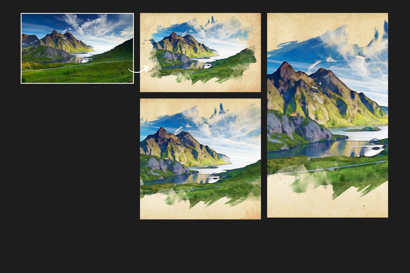 充满活力的逼真水彩遮罩效果PS动作 Vibrant Watercolor Effect – Photoshop Action插图(9)