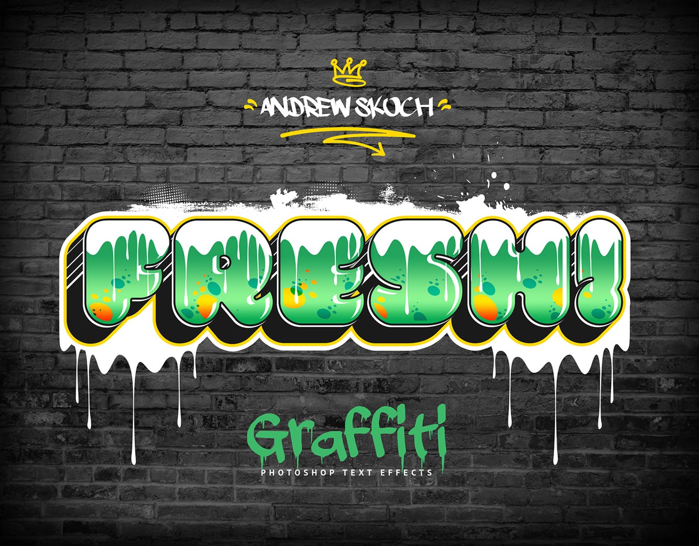 街头涂鸦文字效果PSD分层模板v3 Graffiti Text Effects Vol.3插图(9)