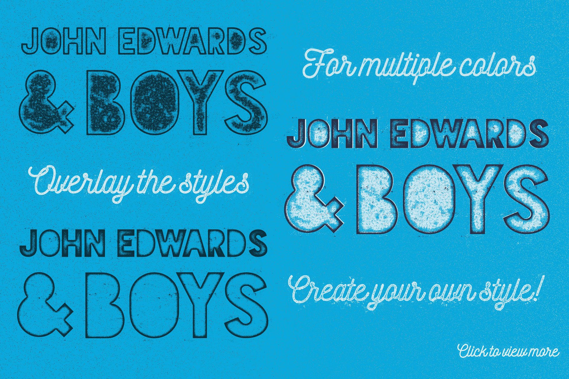 油墨颗粒和斑点文本样式AI动作 Ink Grain&Speckles for Illustrator插图(3)