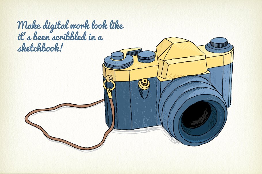 涂鸦笔画AI笔刷 Doodle Brushes插图(1)