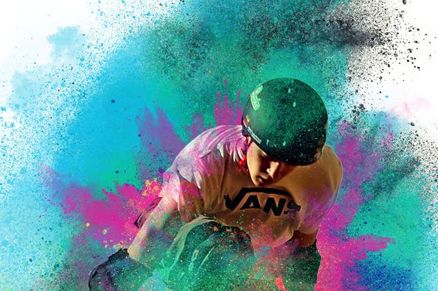 炫彩粉末喷溅特效PS动作 Color Dust Photoshop Action插图(11)