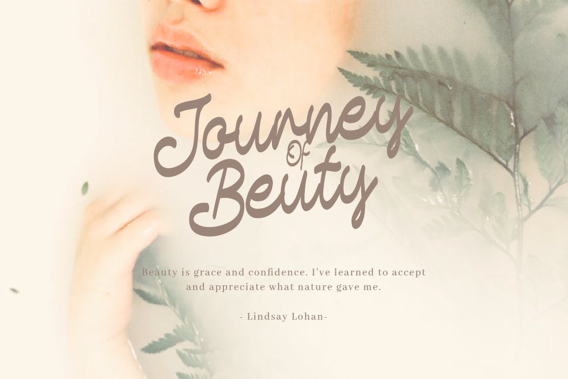 简单浪漫书写风格英文手写字体 Beauty Life – Romantic Handwritten Script插图(4)