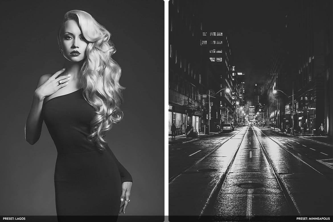 20款摄影大师级别黑白色调照片风格生成PS预设v1 Monochromatic Vol. 1 – 20 Photoshop Presets插图(7)