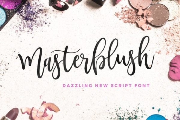 现代优美流畅书法风格英文手写字体素材库精选 Masterblush Font