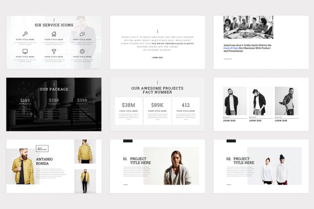 创意项目初创企业路演Keynote幻灯片模板 Slab – Keynote Template插图(6)