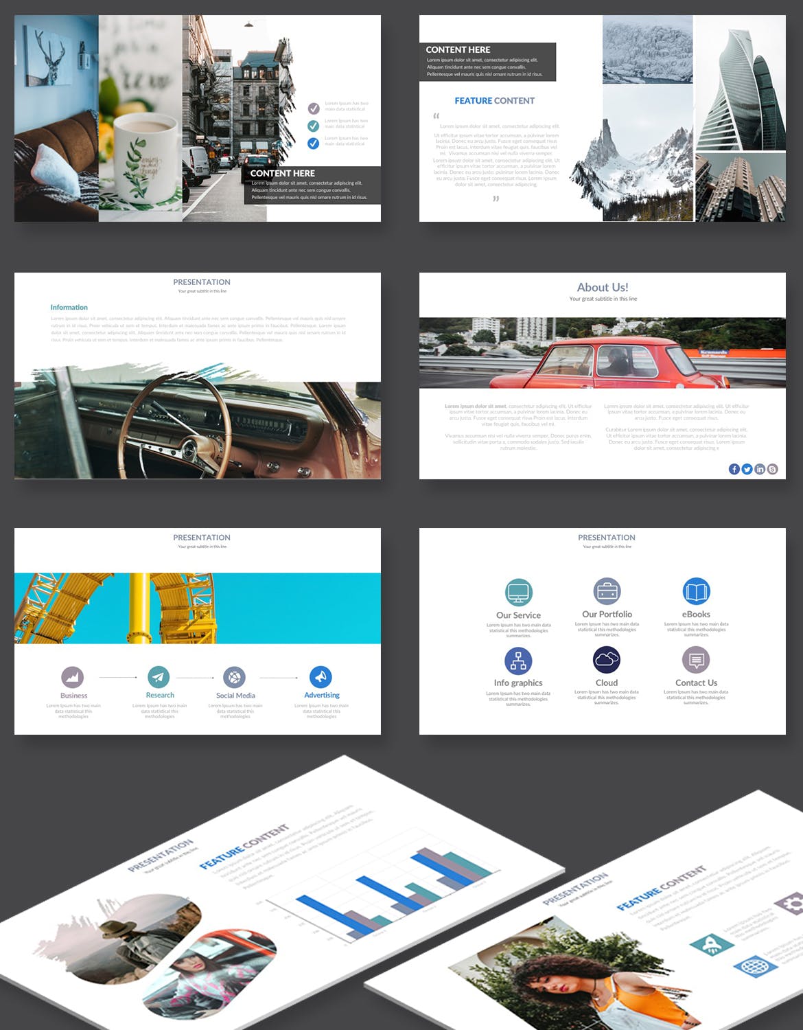 现代简约设计风格PPT幻灯片模板下载 Best Powerpoint Presentation Template插图(5)