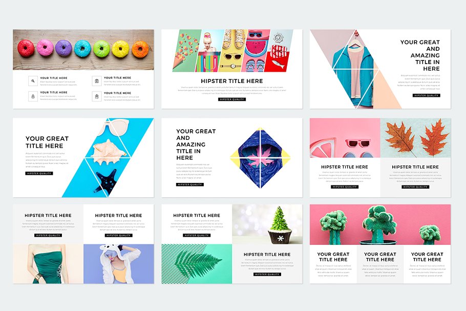 多用途现代时尚潮人元素幻灯片模板 Modern Powerpoint插图(20)