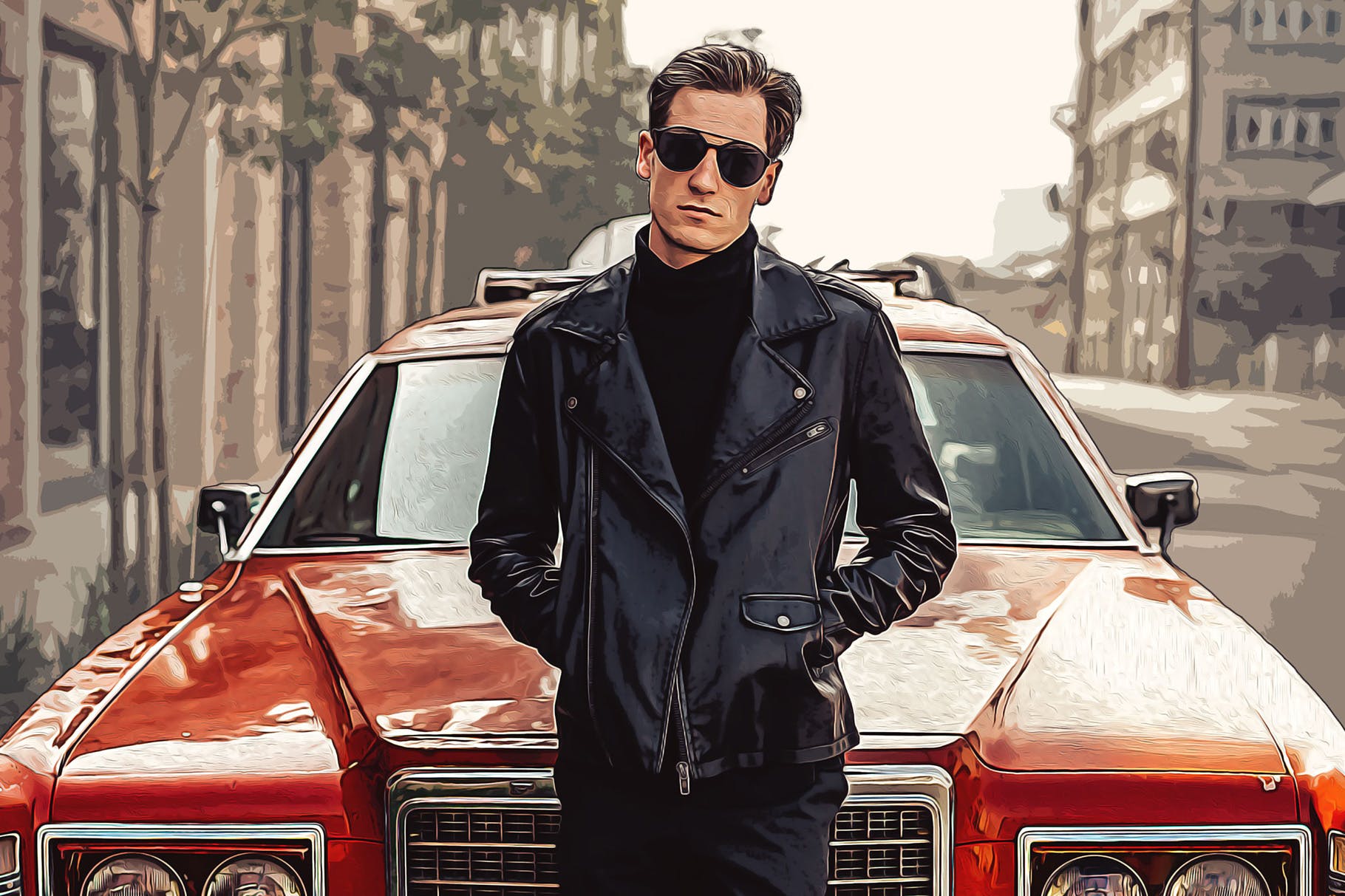 GTA游戏艺术风格图片特效PS动作 Grand Theft Photoshop Actions插图(2)