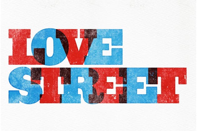 复古凸版墨水印刷风格纹理图层样式 Rock and Roller Letterpress Kit插图(11)